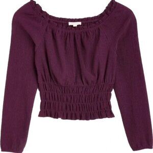 NEW | The General Good Piper Long Sleeve Top Off Shoulder or On  Shoulder Wine L